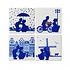 Heinen Delftware Luxury coasters - Pottery - Dutch kissing couple