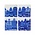 Heinen Delftware Luxe onderzetters - Aardewerk - Gevelhuisjes - Delfts blauw