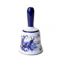 Heinen Delftware Grote tafelbel - Molen - Delfts blauw