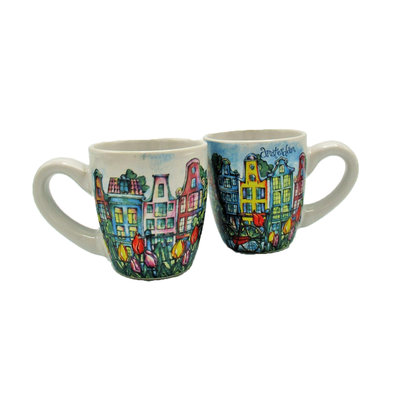 Typisch Hollands Espresso mugs - Gift box 2 cups Amsterdam