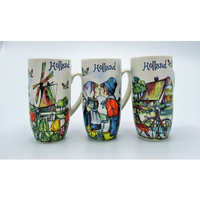 Typisch Hollands Geschenkset van 3 koffiebekers - Holland