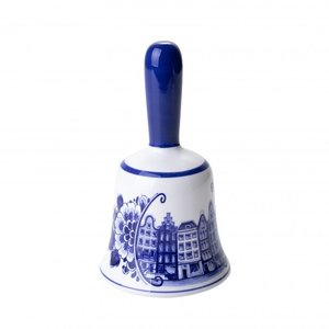 Heinen Delftware Large table bell canal houses - Delft blue