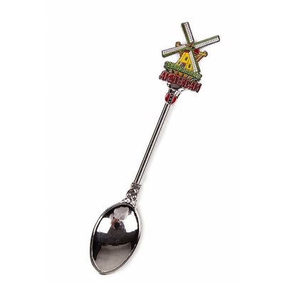 Typisch Hollands Teaspoon with color mill shiny silver