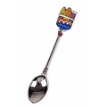 Typisch Hollands Teaspoon with color canals Amsterdam shiny silver