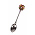 Typisch Hollands Teaspoon with color tulips Holland shiny silver