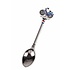 Matix Teaspoon with bicycle color blue Holland shiny silver