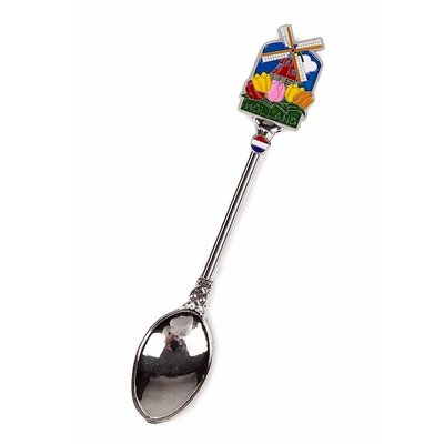 Typisch Hollands Teaspoon with color mill Holland shiny silver