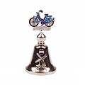 Typisch Hollands Hand bell color bicycle Holland shiny silver