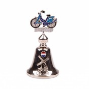 Typisch Hollands Hand bell color bicycle Holland shiny silver