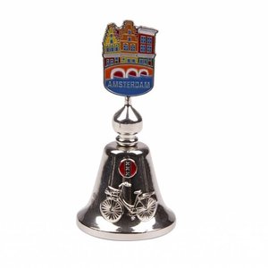 Matix Tafelbel kleur huisjes Amsterdam shiny zilver