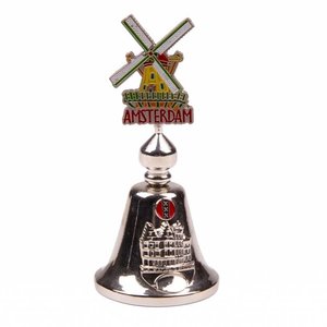 Typisch Hollands Table bell color mill Amsterdam shiny silver