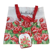 Typisch Hollands Bag - Foldable - Tulips - Red