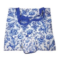 Typisch Hollands Bag - Foldable Delft blue - Tulips