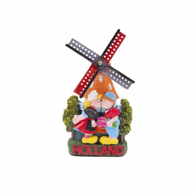 Matix Magneet  - molen kussend paartje Holland