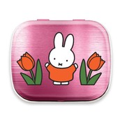 Nijntje (c) Minzfarbene Dose, Miffy-Tulpen, rosa