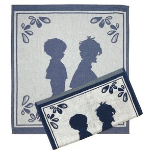 TTD Gifts Keukentextielset -  Denimkleur - Jongen & Meisje