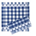 TTD Gifts Küchentextilienset - Blau - Mühlen - Karo