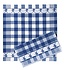 TTD Gifts Keukentextielset -  Blauw - Molens -Ruitjes