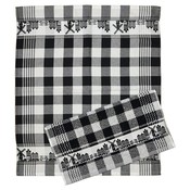 Typisch Hollands Kitchen textile skyline black + white