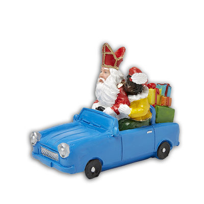 Typisch Hollands Sint und Piet im Auto mit Geschenken