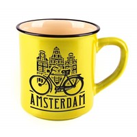 Typisch Hollands Retro große Campus-Tasse - Fahrrad Amsterdam