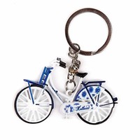 Typisch Hollands Keychain - Bicycle - Delft blue