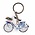 Typisch Hollands Keychain - Bicycle with Tulips - Delft blue