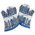 Typisch Hollands Ovenwanten - set a 2 - Gevelhuisjes - Delfts blauw