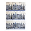 Typisch Hollands Tea towel facades -Blue - Amsterdam
