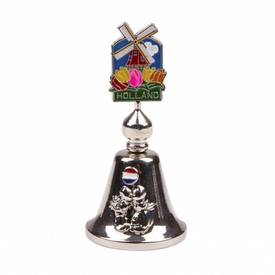 Matix Tafelbel kleur molen Holland shiny zilver