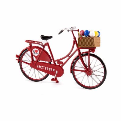 Typisch Hollands Miniatuurfiets - Rood (Amsterdam) 13.5cm