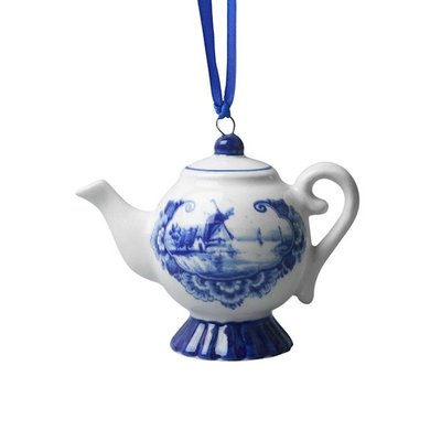 Heinen Delftware Kersthanger -  Delfts blauw - Theepotje