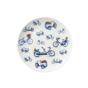 Heinen Delftware Bord fietsen 20 cm - Modern Delfts blauw