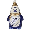 Typisch Hollands Kerstdecoratie - Pinguïn muts Holland blauw goud - 22cm