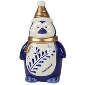 Typisch Hollands Christmas decoration - Penguin hat Holland blue gold - 22 cm