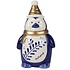 Typisch Hollands Weihnachtsdekoration - Pinguinhut Holland Blau Gold - 22 cm