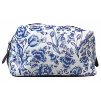 Typisch Hollands Toiletry bag - Delft blue bird and floral motif