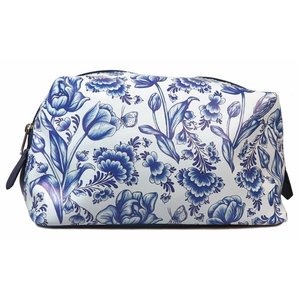 Typisch Hollands Toiletry bag - Delft blue bird and floral motif