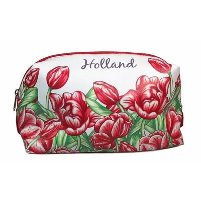 TTD Gifts Toiletry bag - Red - Tulip decoration