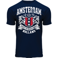 Holland fashion T-Shirt- Amsterdam  - Holland -Donkerblauw