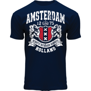 Holland fashion T-Shirt- Amsterdam - Holland - Dunkelblau