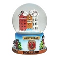 Typisch Hollands Sneeuwbol Amsterdam - gevelhuisjes- Groot 8 cm