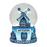 TTD Gifts Sneeuwbol Delfts blauw - molen- Groot 8 cm