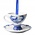 Heinen Delfts blauw Delfts blauwe kerstboom decoratie ( hanger theekopje)