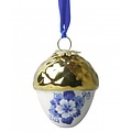 Heinen Delfts blauw Delfter blauer Weihnachtsbaumschmuck (Noot-Gold)