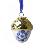 Heinen Delfts blauw Delft blue Christmas tree decoration (Nut-gold)