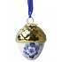 Heinen Delfts blauw Delfts blauwe kerstboom decoratie ( Noot-goud)