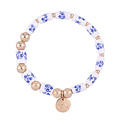 Heinen Delftware Bracelet strung with Delft blue beads