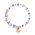 Heinen Delfts blauw Bracelet strung with Delft blue beads