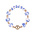 Heinen Delftware Bracelet strung with Delft blue beads - Mills and flowers
